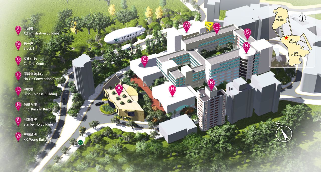 澳门城市大学校园全图 澳门城市大学校园全图