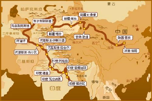 玄奘西行路线 玄奘西行路线