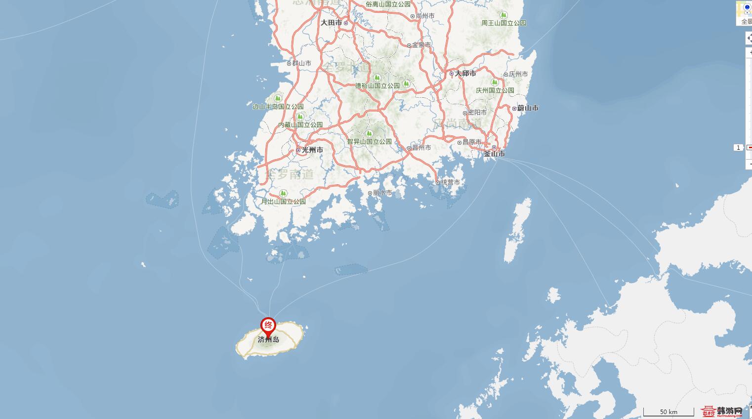 济州岛地理位置图 济州岛地理位置图