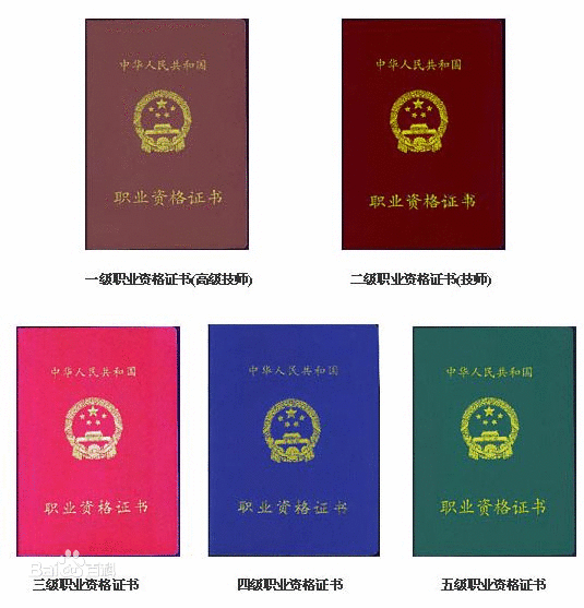 职业资格等级证书 职业资格等级证书