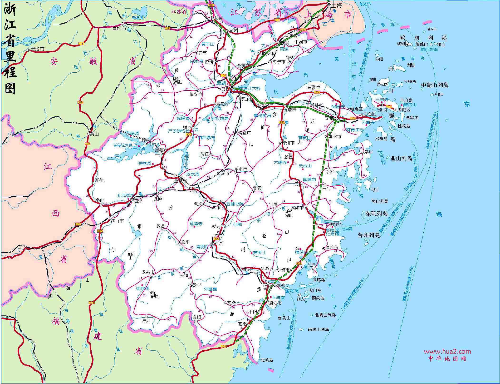 浙江省地图 浙江省地图