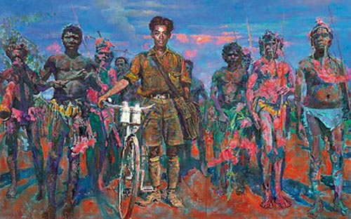 《潘德明在印度》(油画)潘蘅生 《潘德明在印度》(油画)潘蘅生