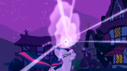 Twilight Sparkle 正努力用悬浮术远距离操控巨大物体。 Twilight Sparkle 正努力用悬浮术远距离操控巨大物体。