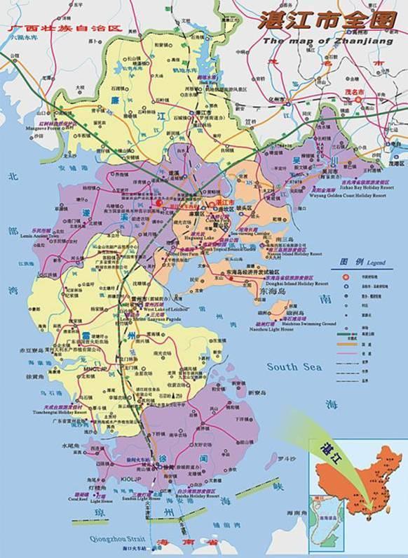 湛江市全图(点击可查看大图) 湛江市全图(点击可查看大图)