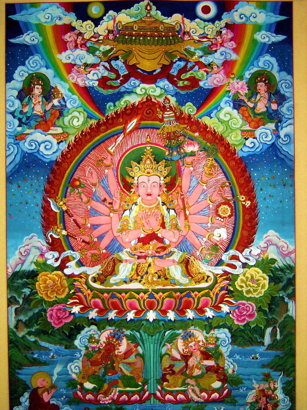 吉祥金刚手绘大準提王如来像 吉祥金刚手绘大準提王如来像