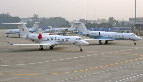 G550公务机在机场 G550公务机在机场