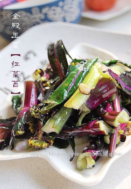 炝炒红菜薹 炝炒红菜薹