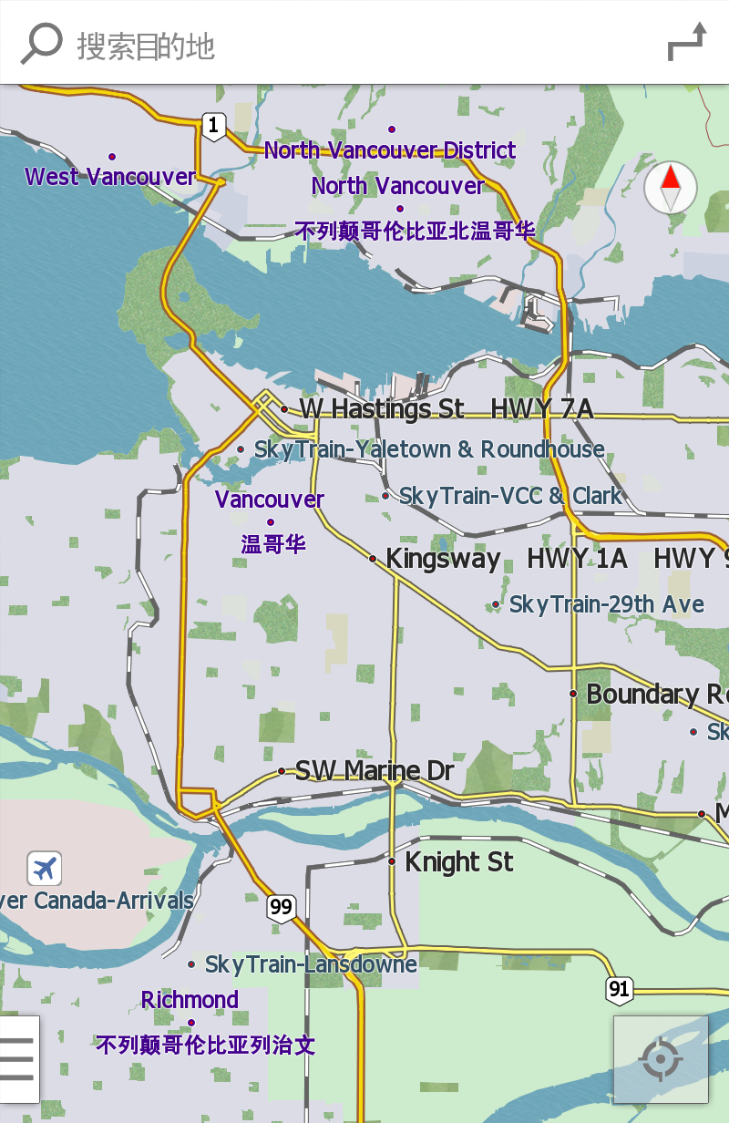 温哥华城市交通图-最新erlinyou版 温哥华城市交通图-最新erlinyou版