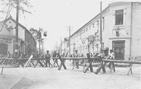 1928年4月日军在济南公园一带布防 1928年4月日军在济南公园一带布防