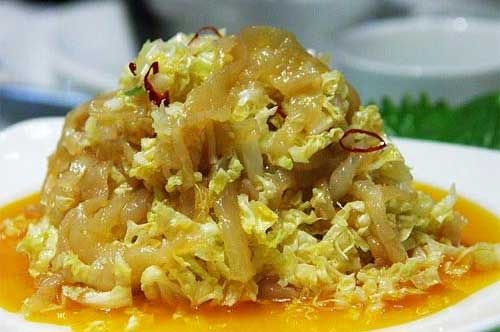 凉拌海蜇白菜心 凉拌海蜇白菜心