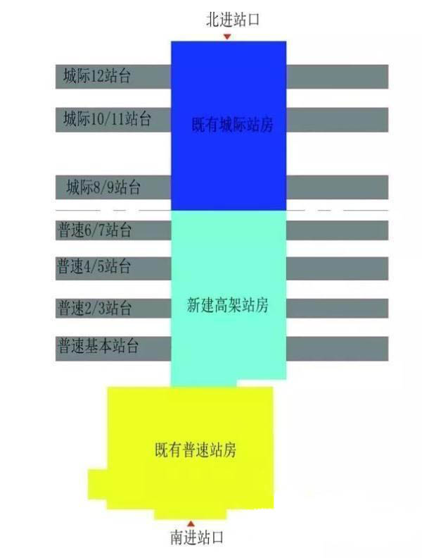 无锡站改造后的高架站房平面图 无锡站改造后的高架站房平面图