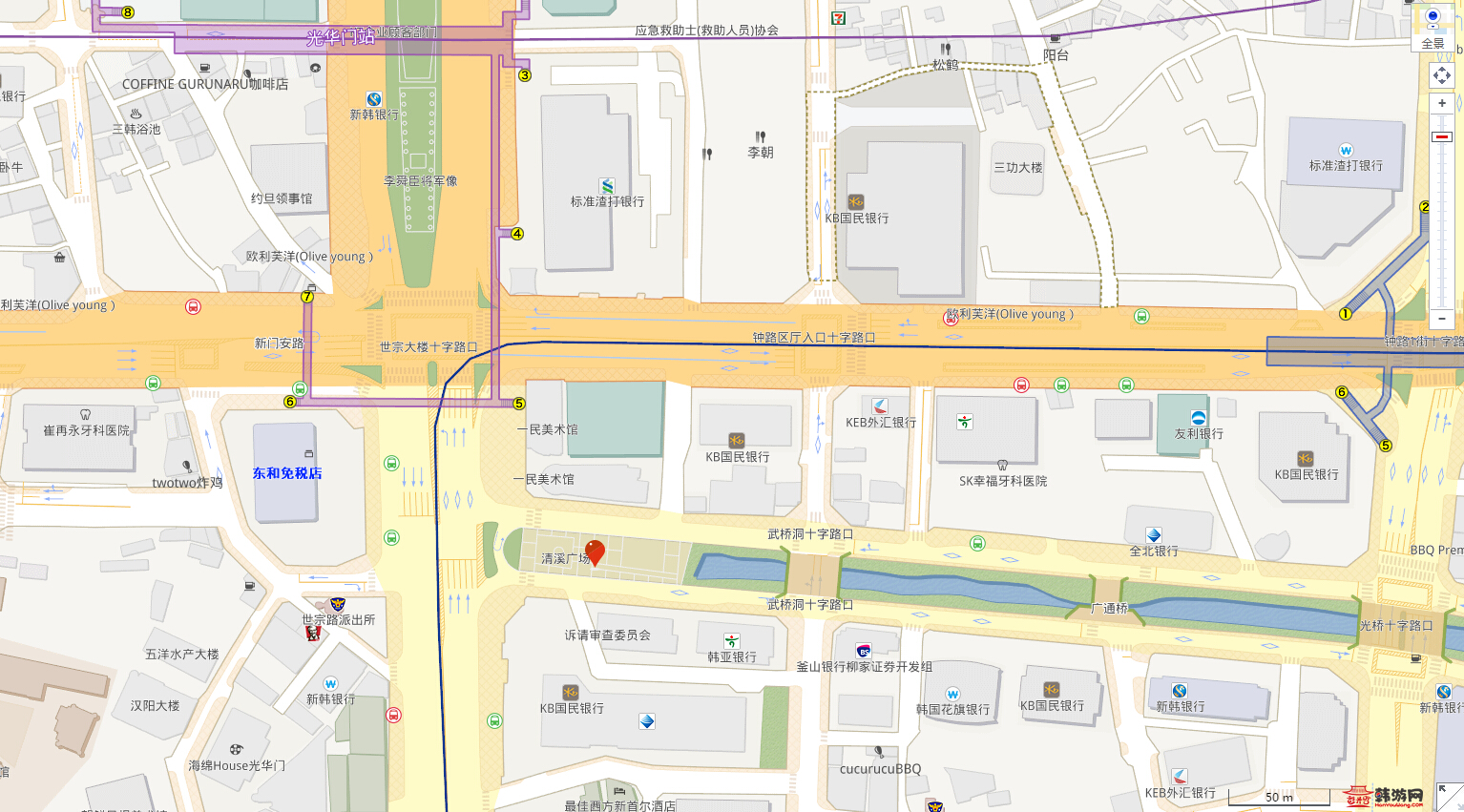 清溪川中文地图位置 清溪川中文地图位置
