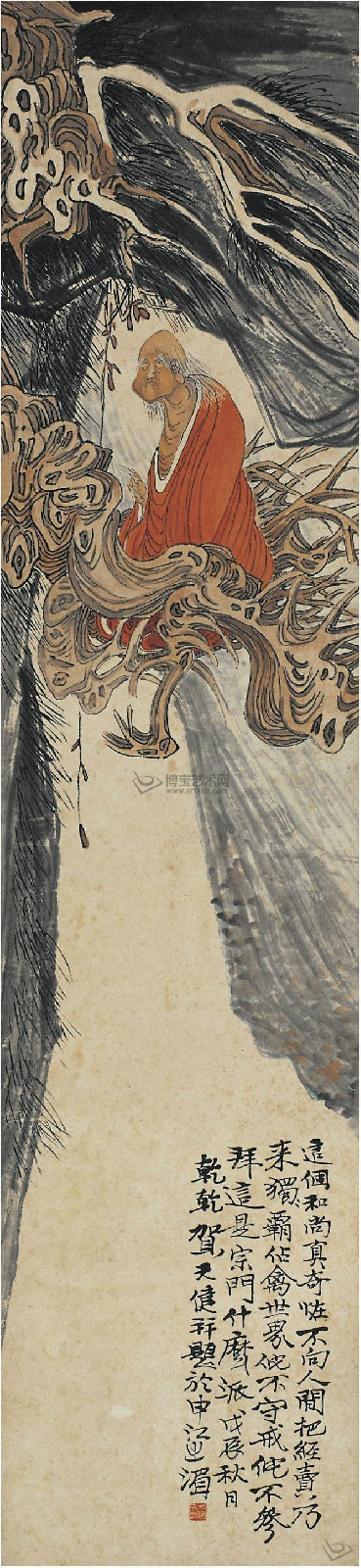 鸟窠禅师图 立轴 鸟窠禅师图 立轴