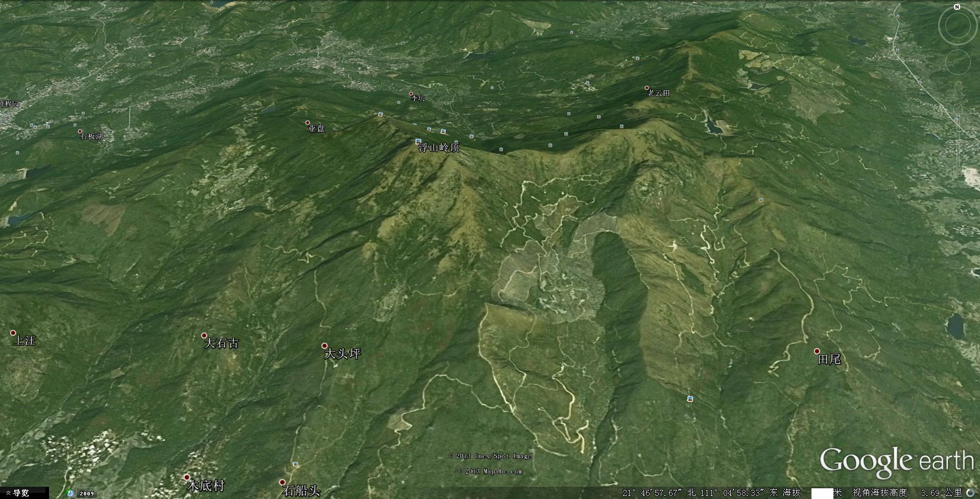 浮山岭俯视图 浮山岭俯视图